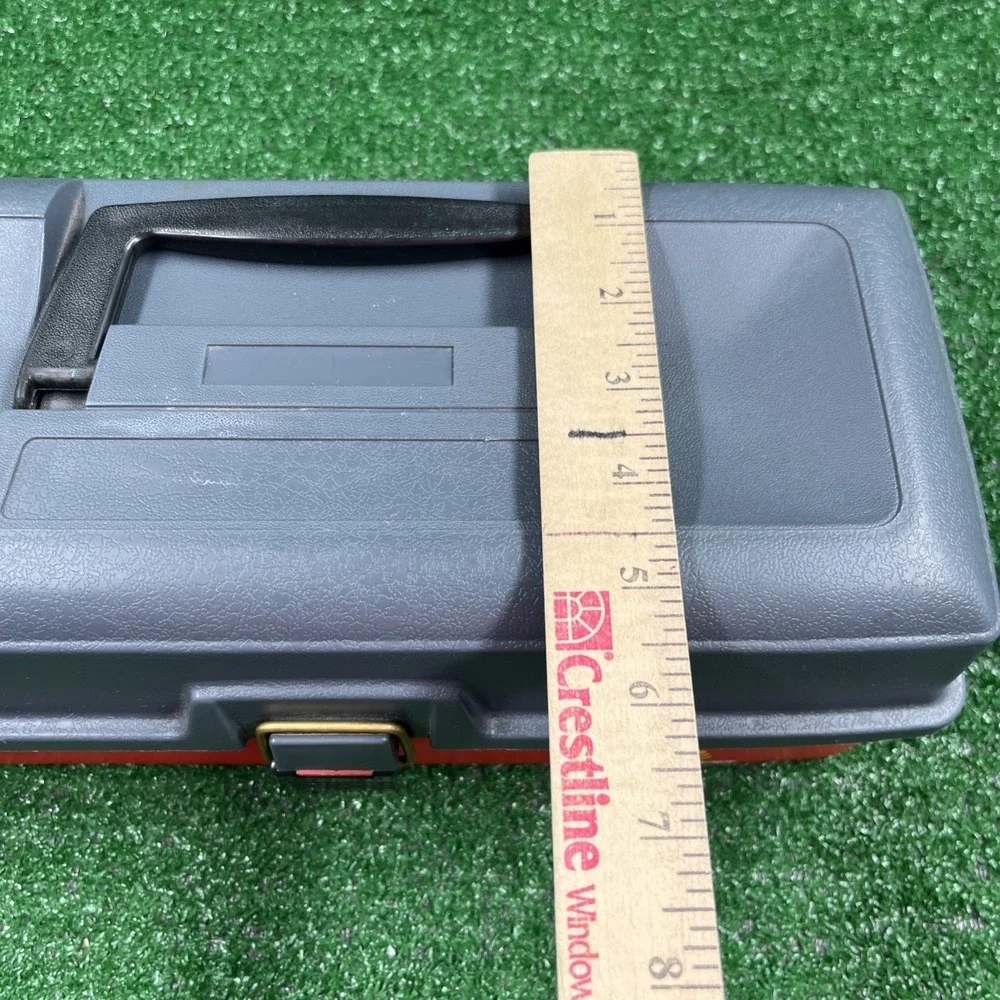 Vintage Plano Fishing Tackle Box #1001 Red Gray‎ One Tray
